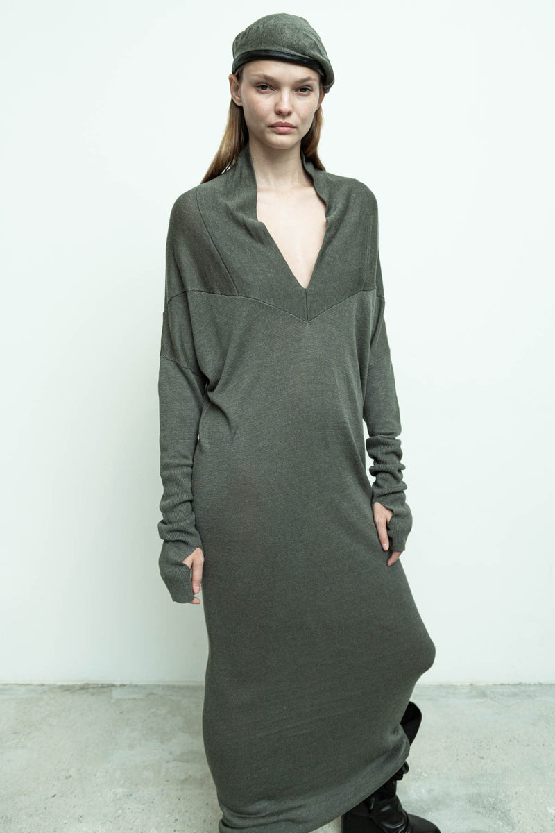 Reversible Sweater Dress Linen