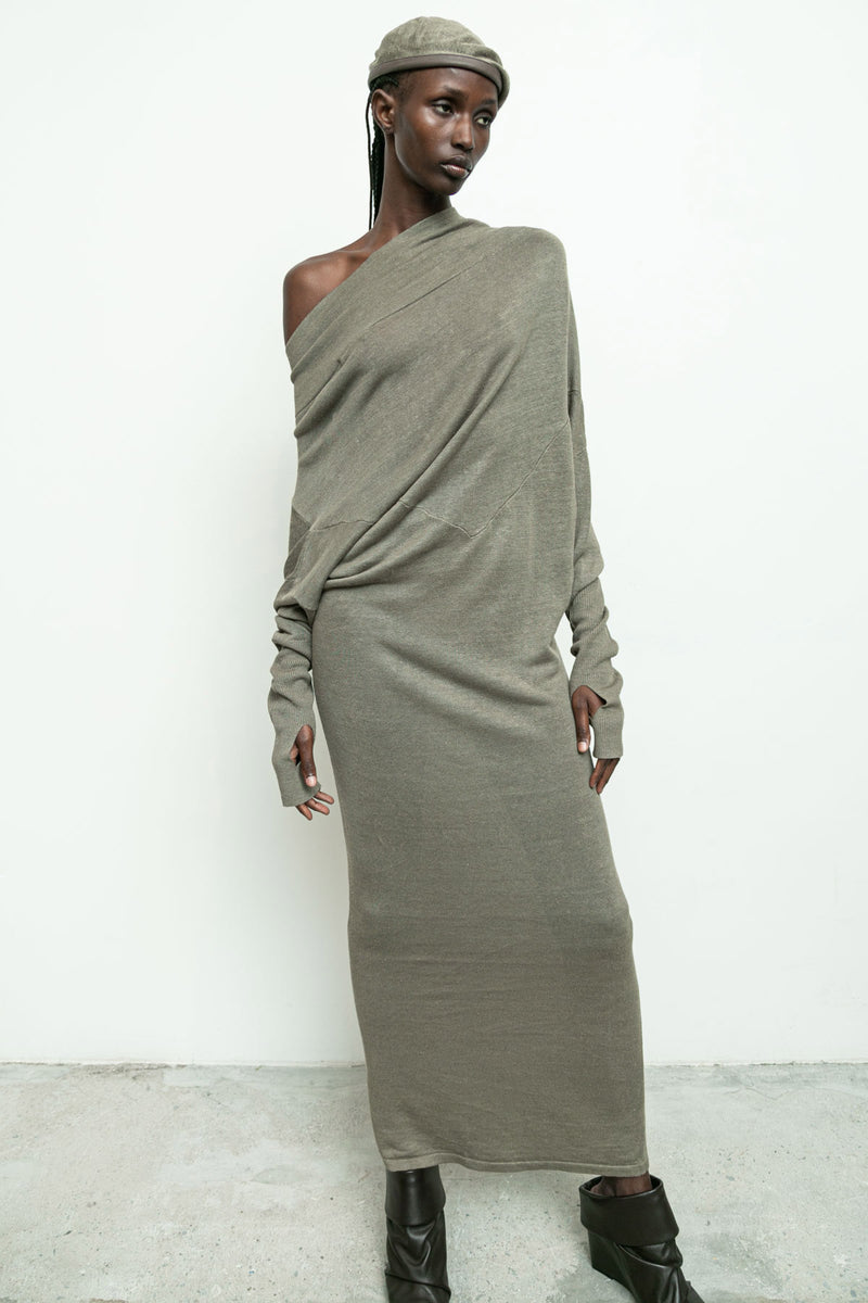 Reversible Sweater Dress Linen