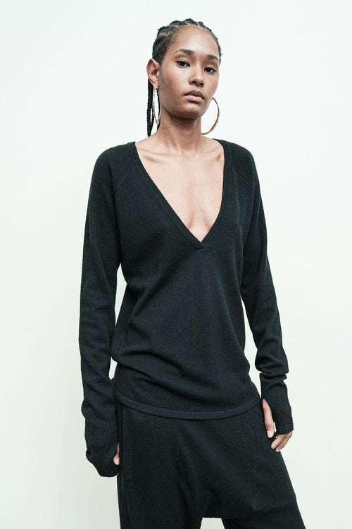 Reversible Low V Sweater
