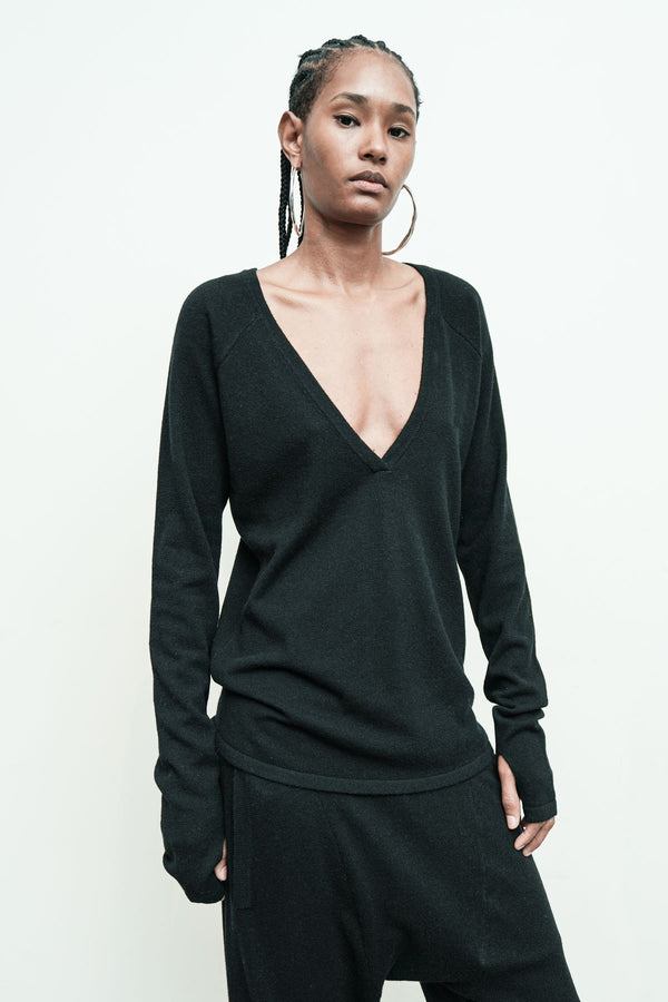 Reversible Low V Sweater
